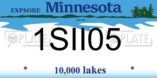 1SII05 Minnesota License Plate