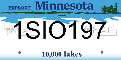 1SIO197 Minnesota License Plate
