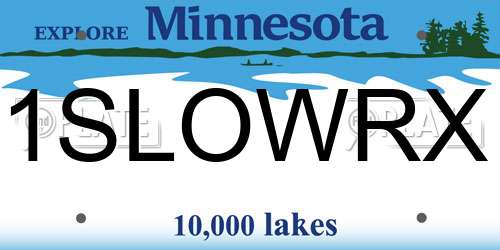 1SLOWRX Minnesota License Plate