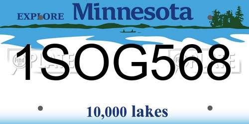 1SOG568 Minnesota License Plate