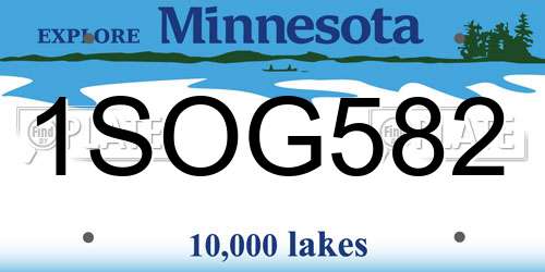 1SOG582 Minnesota License Plate