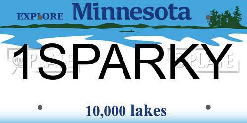 1SPARKY Minnesota License Plate