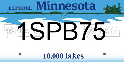 1SPB75 Minnesota License Plate
