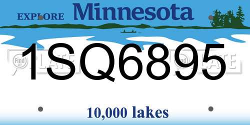 1SQ6895 Minnesota License Plate