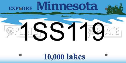 1SS119 Minnesota License Plate