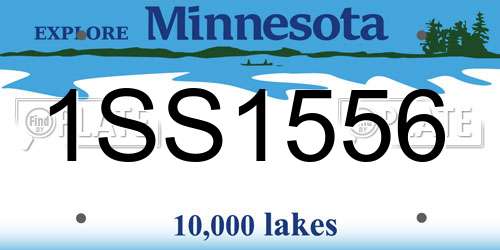 1SS1556 Minnesota License Plate