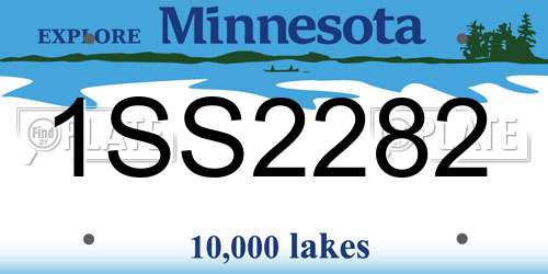 1SS2282 Minnesota License Plate