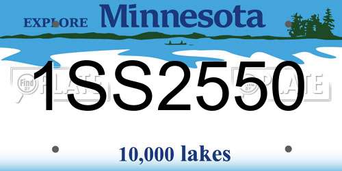 1SS2550 Minnesota License Plate