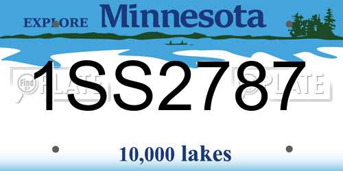 1SS2787 Minnesota License Plate