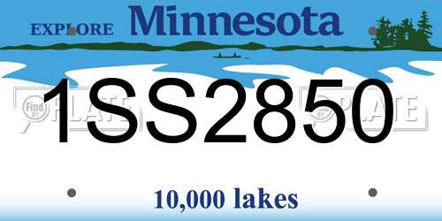 1SS2850 Minnesota License Plate