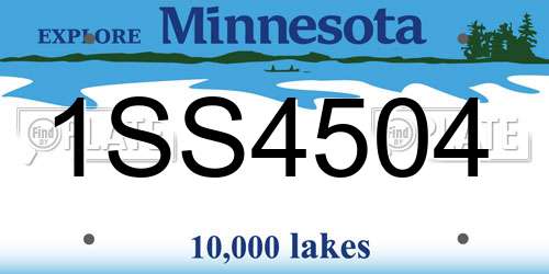 1SS4504 Minnesota License Plate