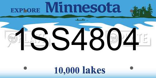 1SS4804 Minnesota License Plate