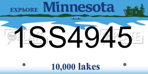 1SS4945 Minnesota License Plate