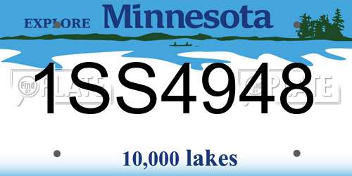 1SS4948 Minnesota License Plate