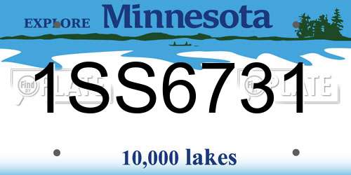 1SS6731 Minnesota License Plate
