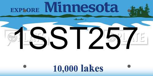 1SST257 Minnesota License Plate