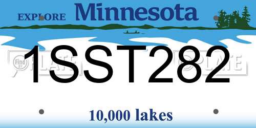 1SST282 Minnesota License Plate