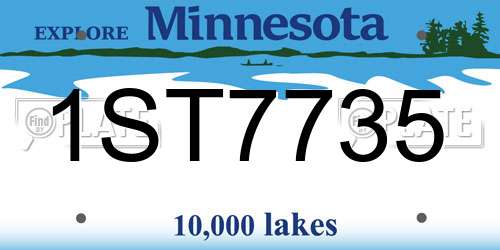 1ST7735 Minnesota License Plate