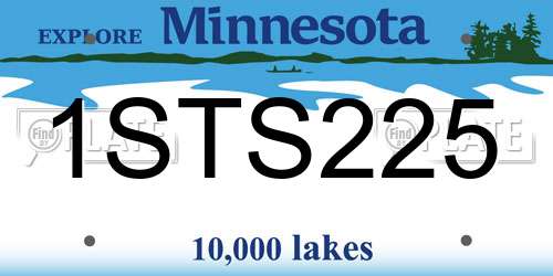 1STS225 Minnesota License Plate