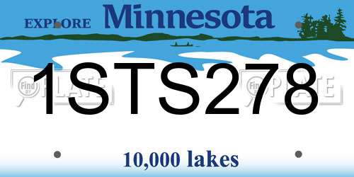1STS278 Minnesota License Plate