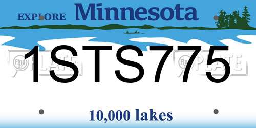 1STS775 Minnesota License Plate