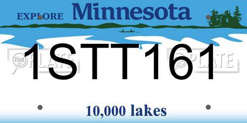 1STT161 Minnesota License Plate