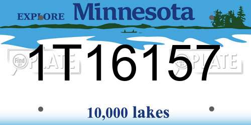 1T16157 Minnesota License Plate