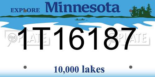 1T16187 Minnesota License Plate