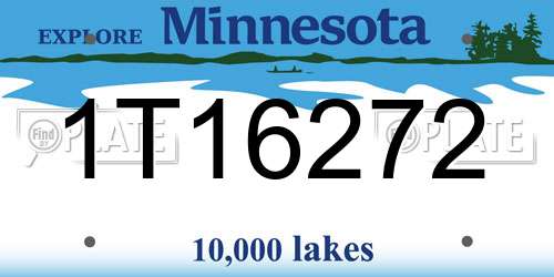 1T16272 Minnesota License Plate