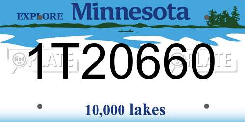 1T20660 Minnesota License Plate
