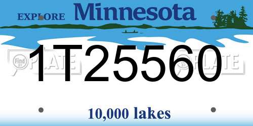 1T25560 Minnesota License Plate