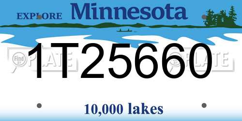 1T25660 Minnesota License Plate