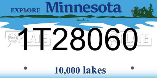 1T28060 Minnesota License Plate