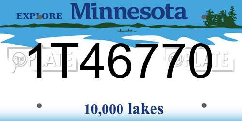 1T46770 Minnesota License Plate