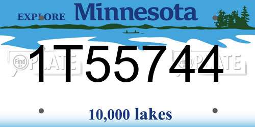 1T55744 Minnesota License Plate