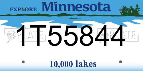 1T55844 Minnesota License Plate