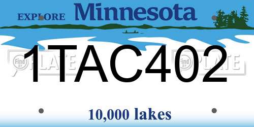 1TAC402 Minnesota License Plate