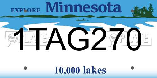 1TAG270 Minnesota License Plate