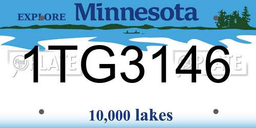 1TG3146 Minnesota License Plate