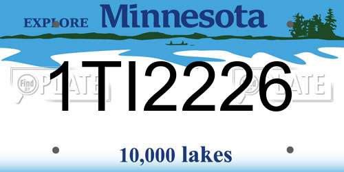 1TI2226 Minnesota License Plate