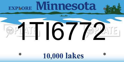 1TI6772 Minnesota License Plate