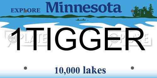 1TIGGER Minnesota License Plate