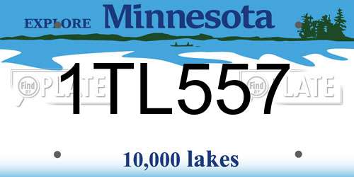 1TL557 Minnesota License Plate