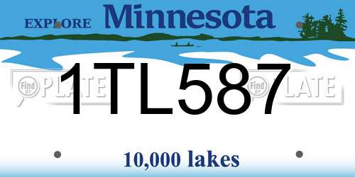 1TL587 Minnesota License Plate