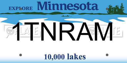 1TNRAM Minnesota License Plate