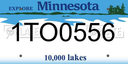1TO0556 Minnesota License Plate