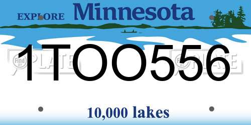 1TOO556 Minnesota License Plate