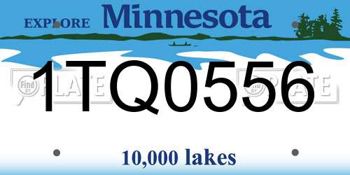 1TQ0556 Minnesota License Plate