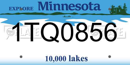 1TQ0856 Minnesota License Plate