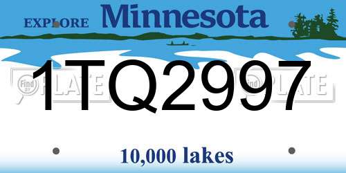 1TQ2997 Minnesota License Plate